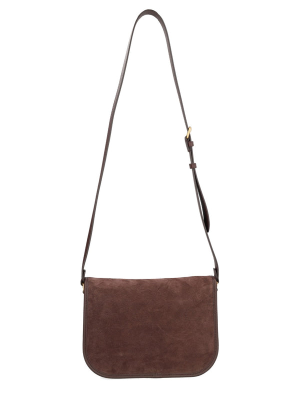 Shoulder Bag Antibes Brown Leather