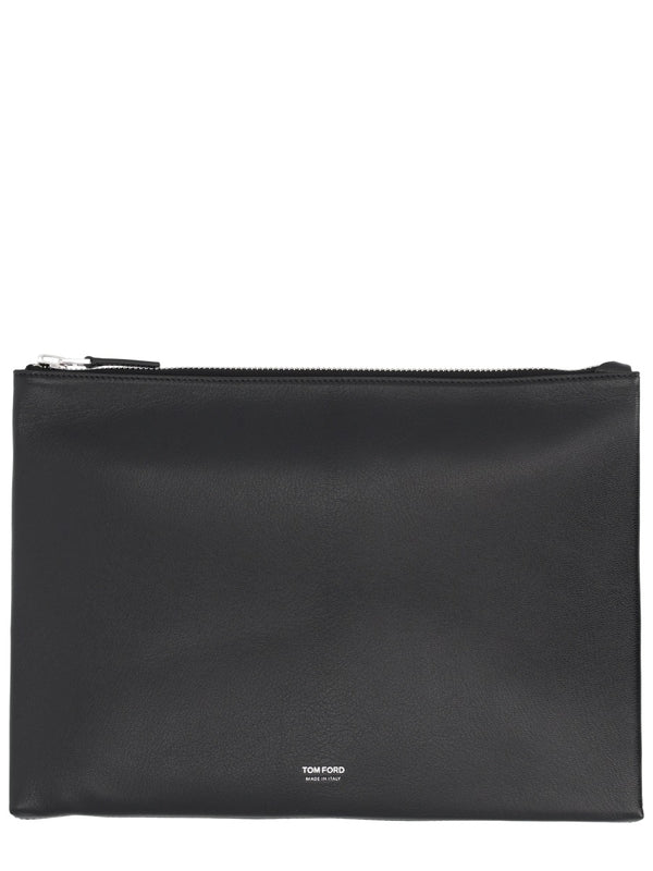 Leather Clutch Bag Black