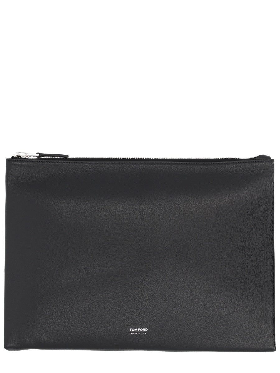 Leather Clutch Bag Black