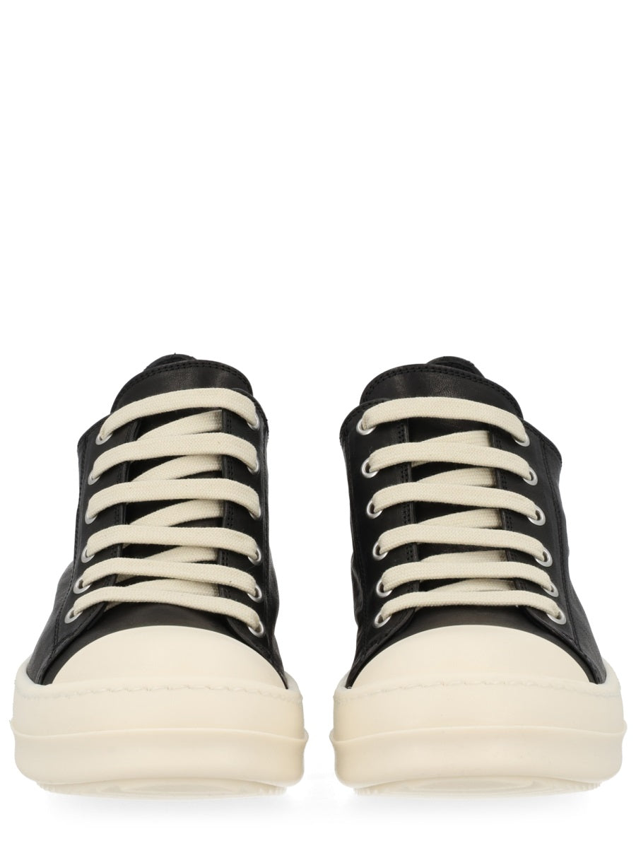 Low Sneakers Black Leather Trainers