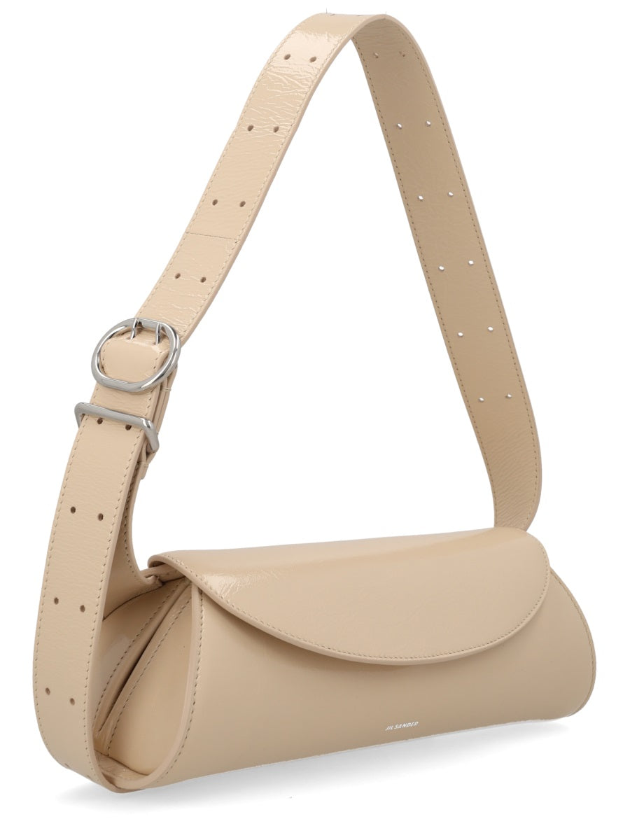 Small Cannoli Bag Beige Leather Shoulder