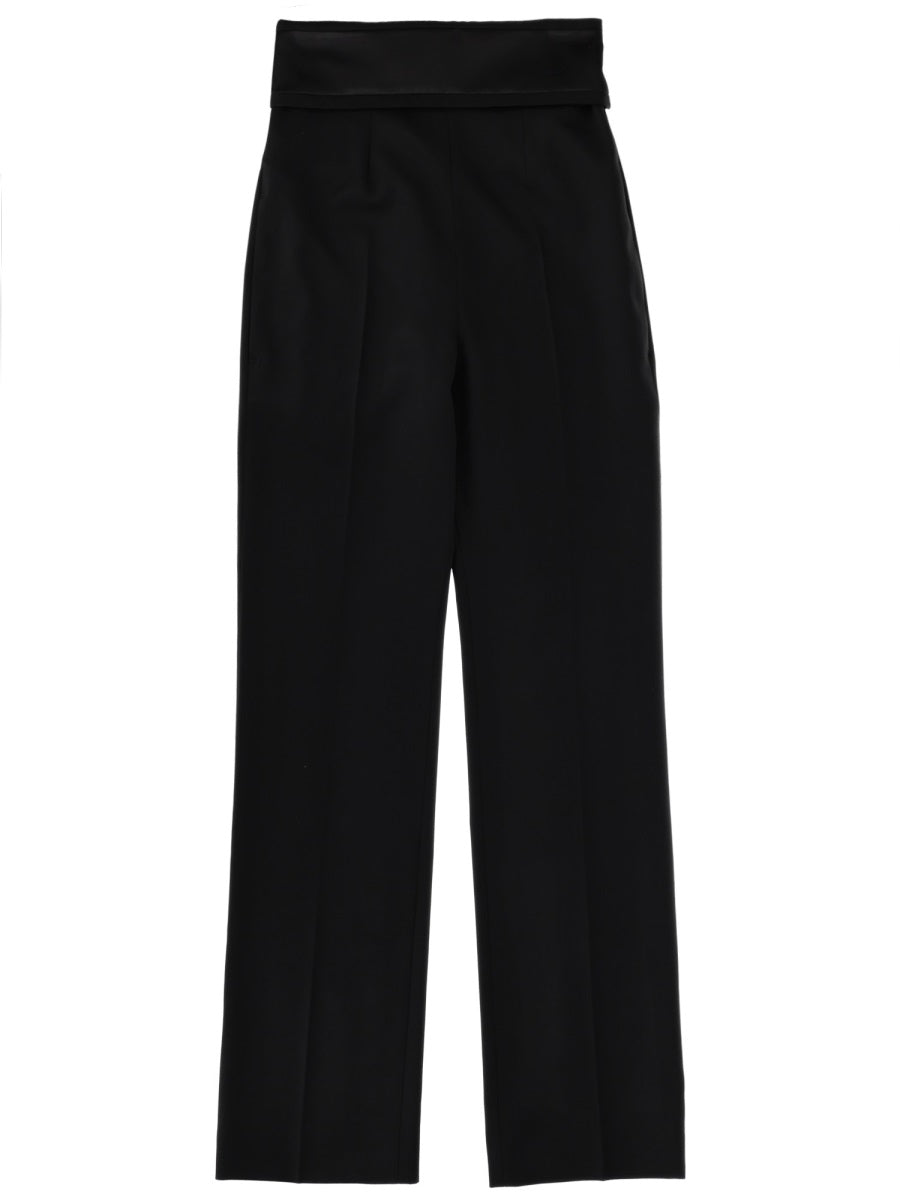 Wool Tailored Pants Black Trousers
