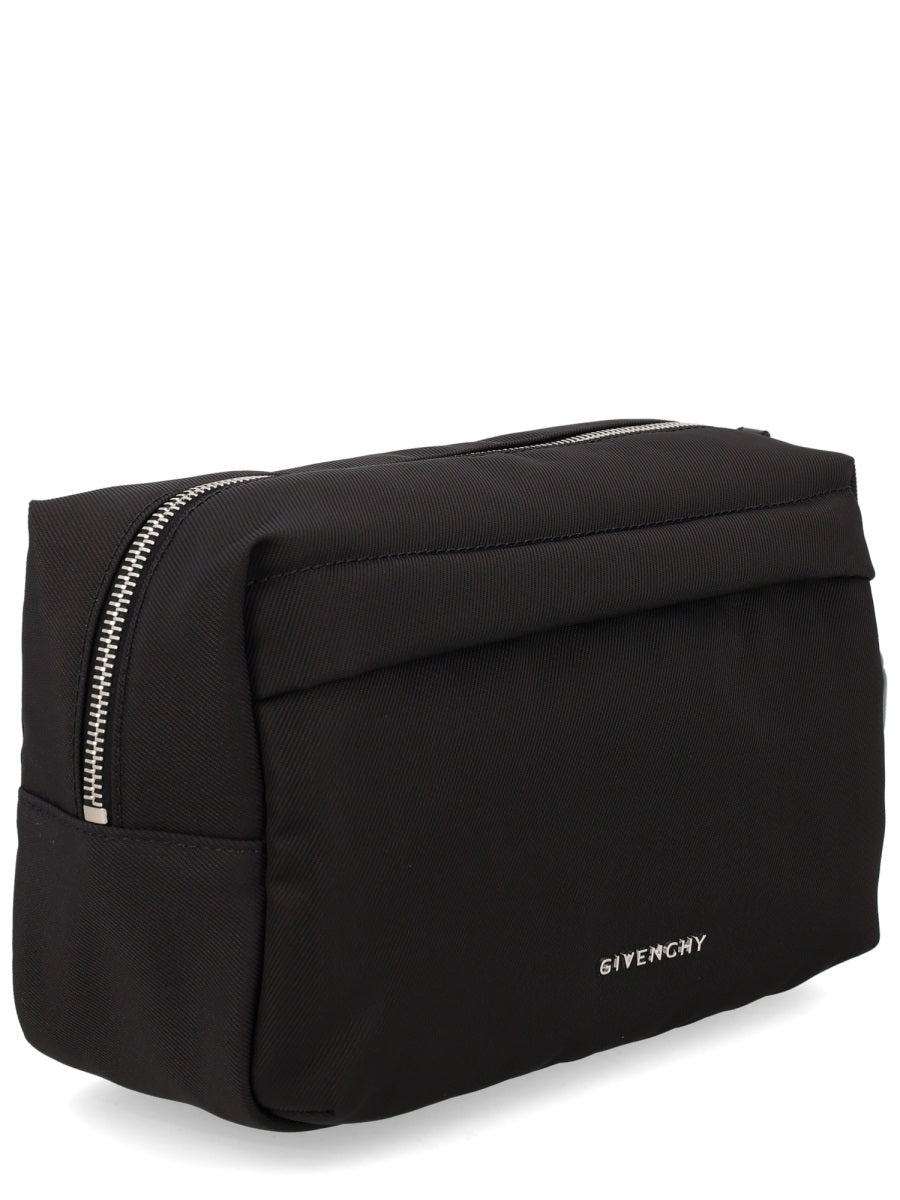Logo Clutch Bag Black Polyamide