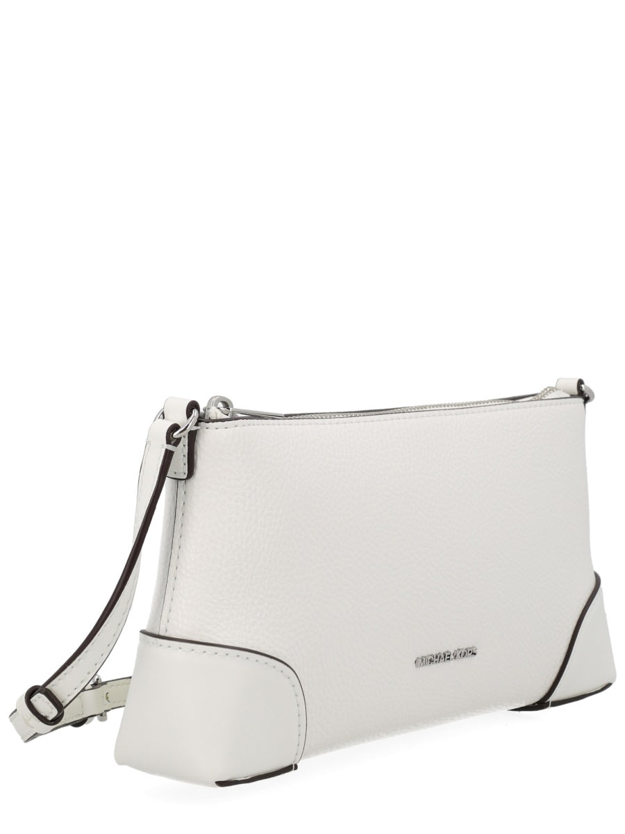 Shoulder Bag With Logo White Polyurethane
