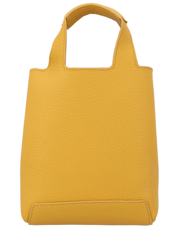 Mini Shopping Bag Yellow Calfskin Handbags