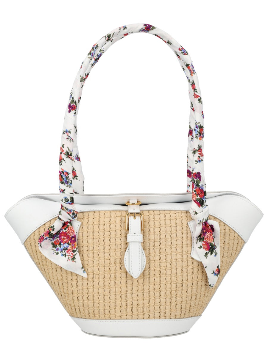 Capri Bag White Viscose Shoulder