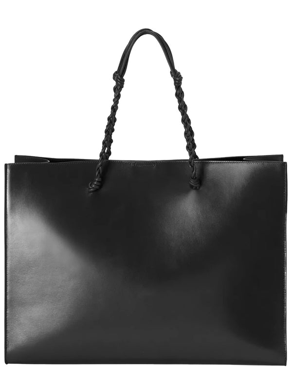 Leather Tote Bag Black Shoulder