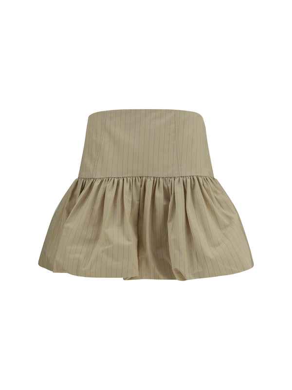 Ganni 84% Cotton skirt in beige