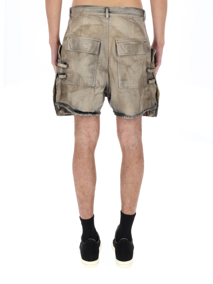 Cargo Shorts Beige Cotton