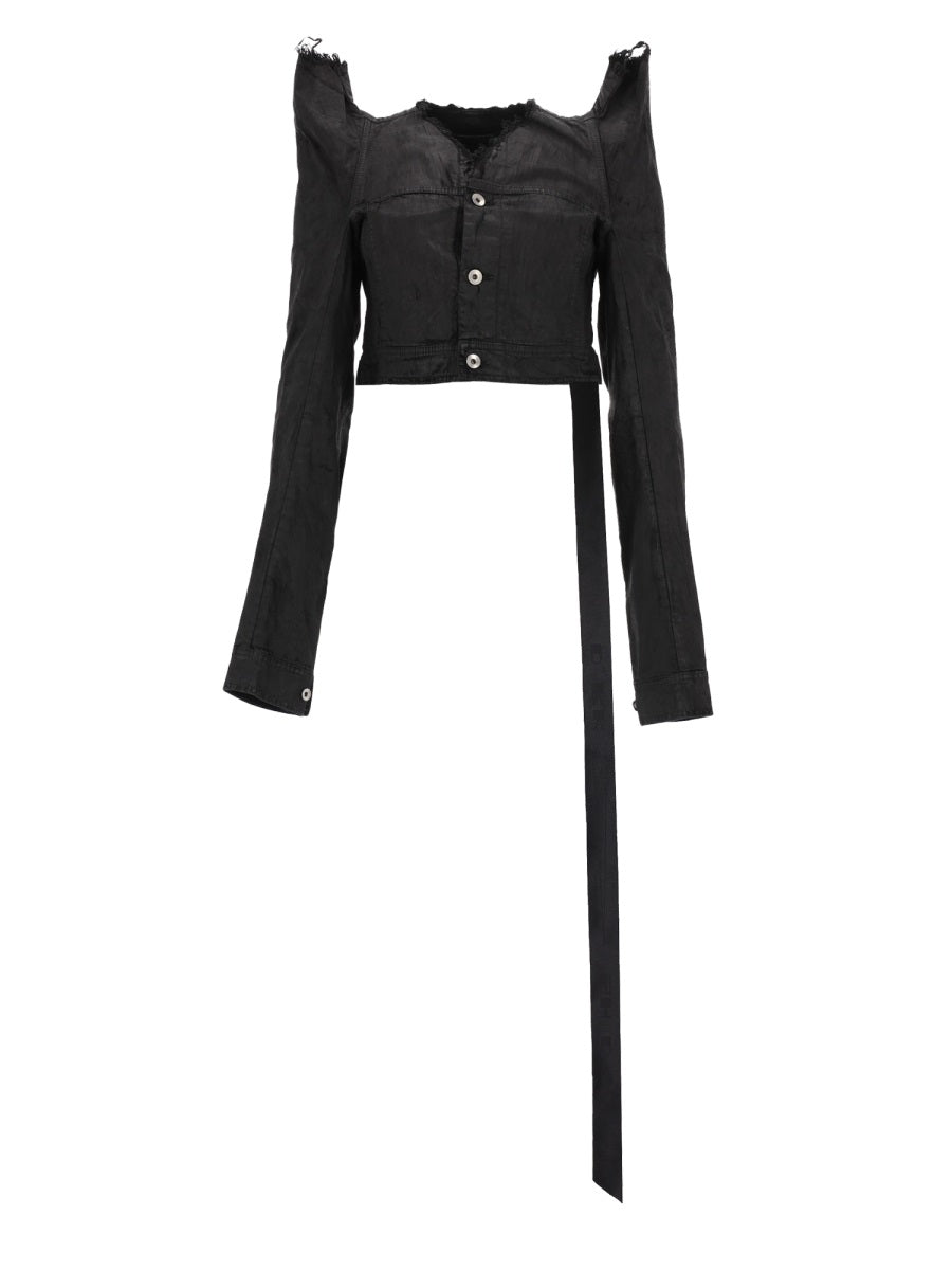 Denim Jacket Black Cotton