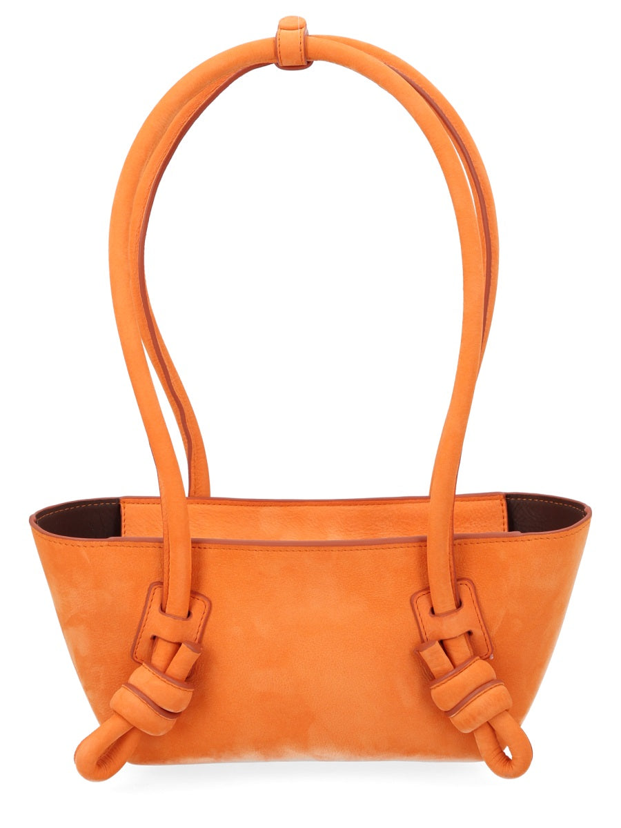Mini Bag Fleca Orange Leather Shoulder