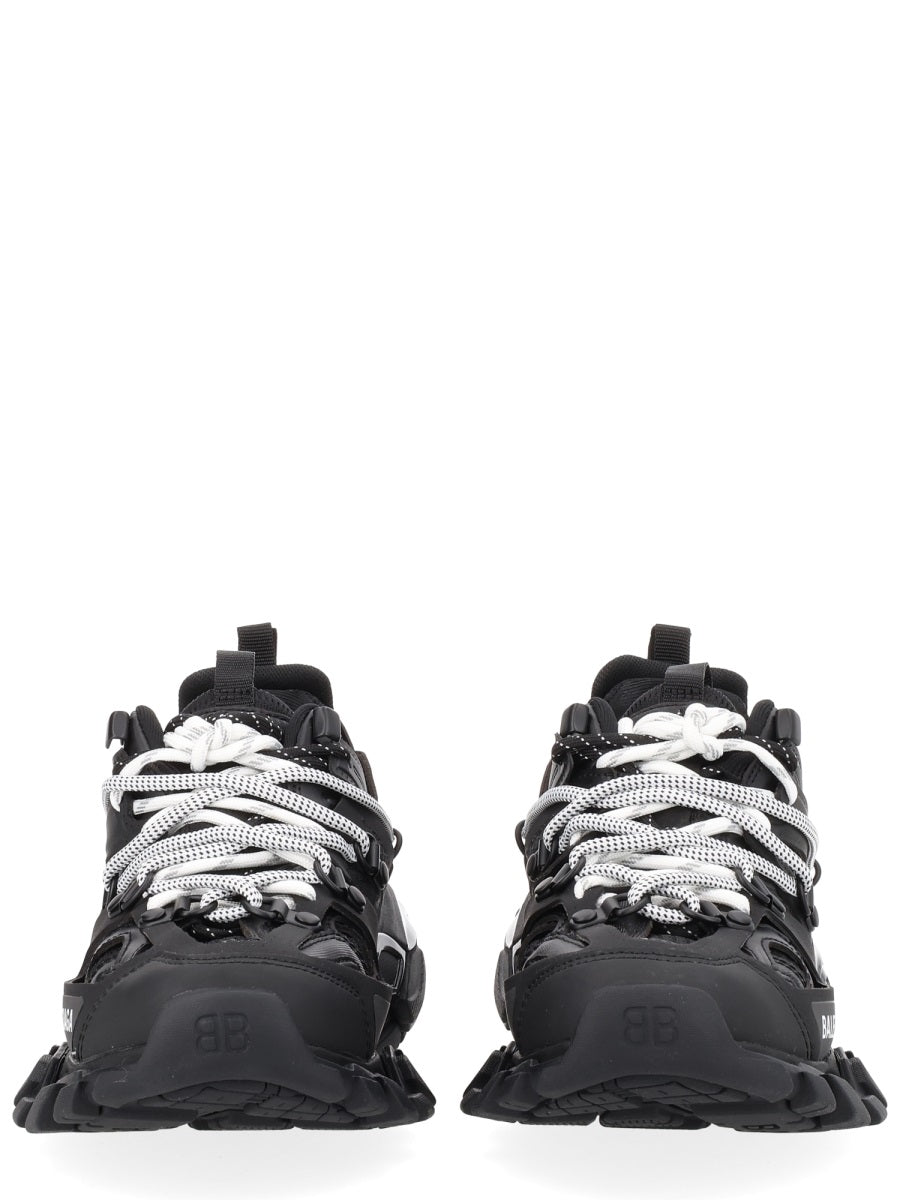 Sneakers Track Black Polyurethane Trainers