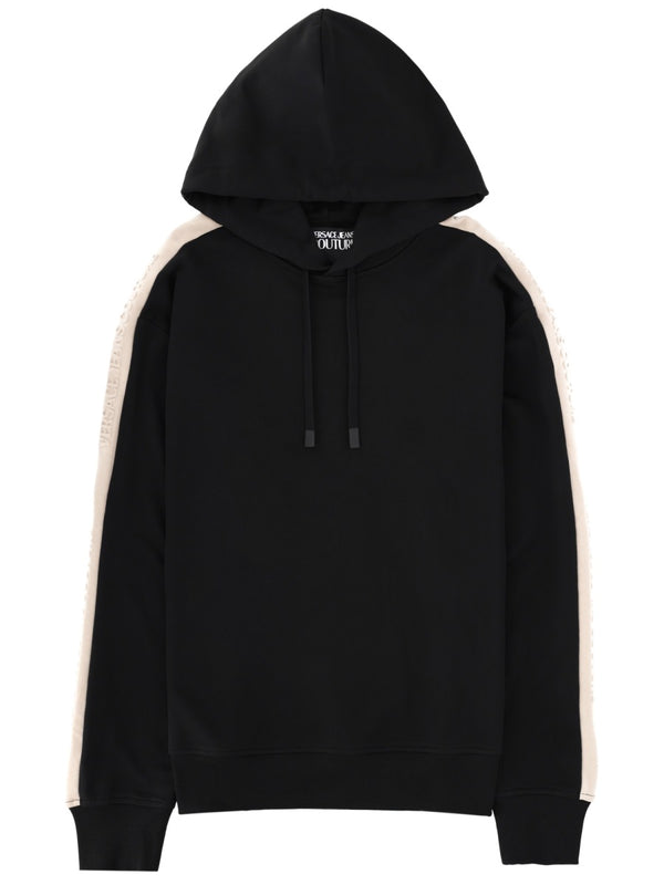 Hoodie With Logo Black Cotton Sweatshirts
