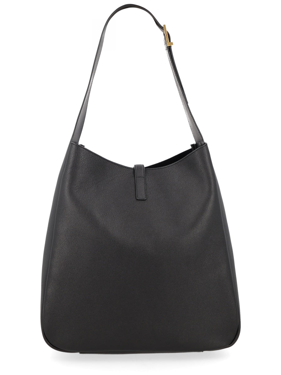 Shoulder Bag Le 5 À 7 Black Calf Leather