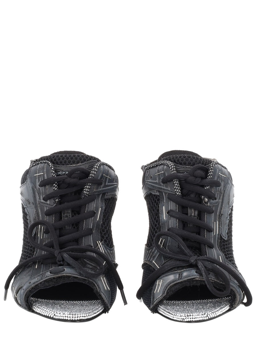 Heeled Sandals Black Polyester