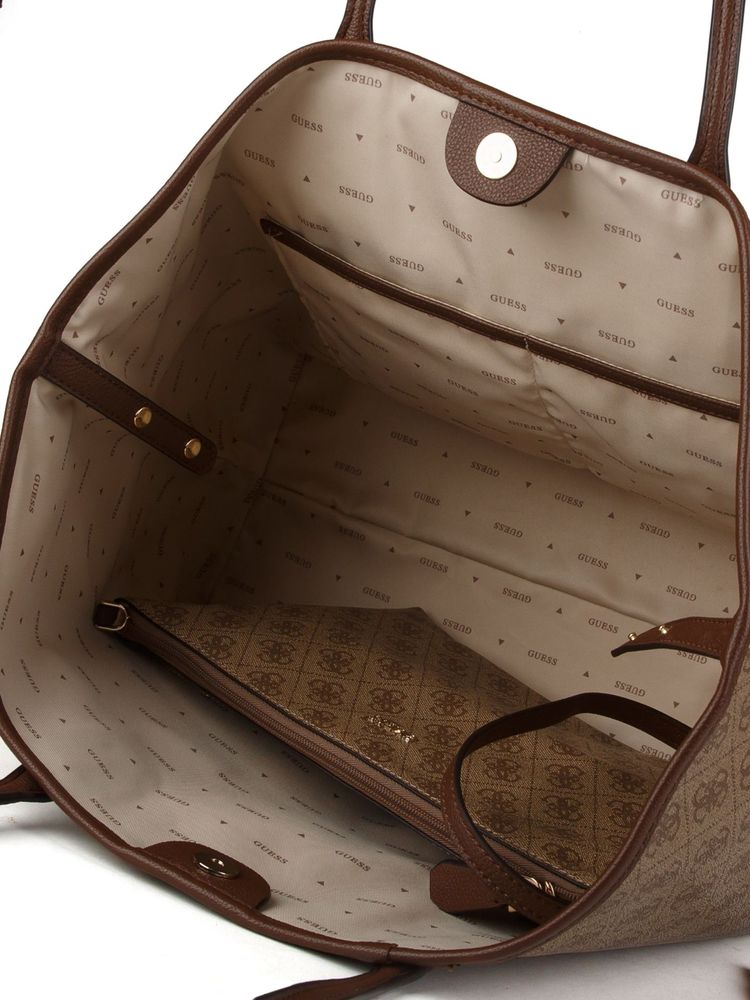 Guess 100% Polyurethane tote bag in brown