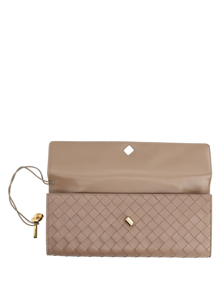 Clutch Bag Andiamo Beige Leather Lamb