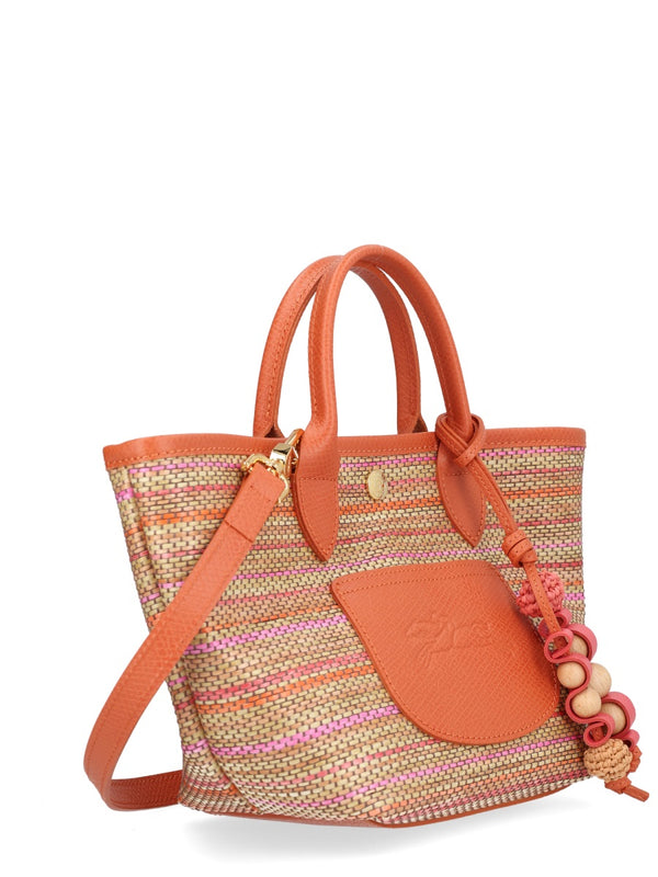 Basket Bag Le Pliage Orange Canvas Handbags