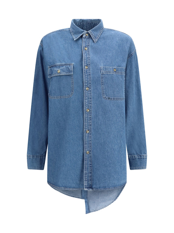 E.L.V. Denim 100% Cotton shirt in blue