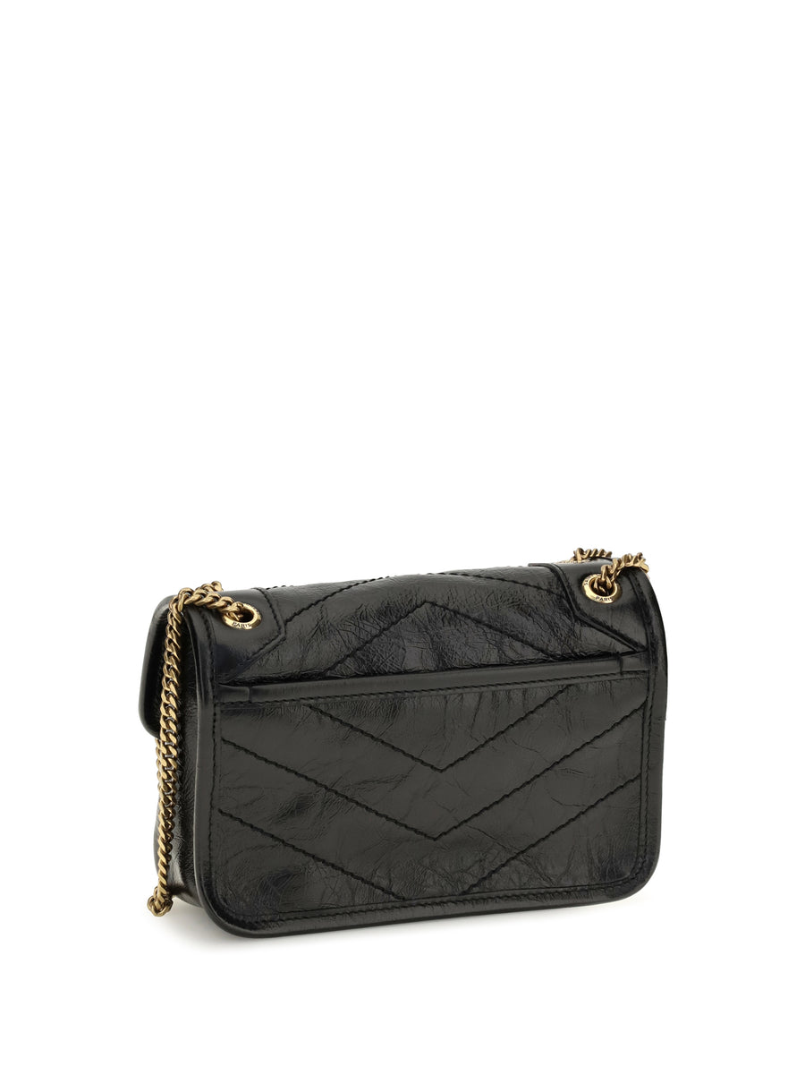 Shoulder Bag Mini Niki Leather Black Calf