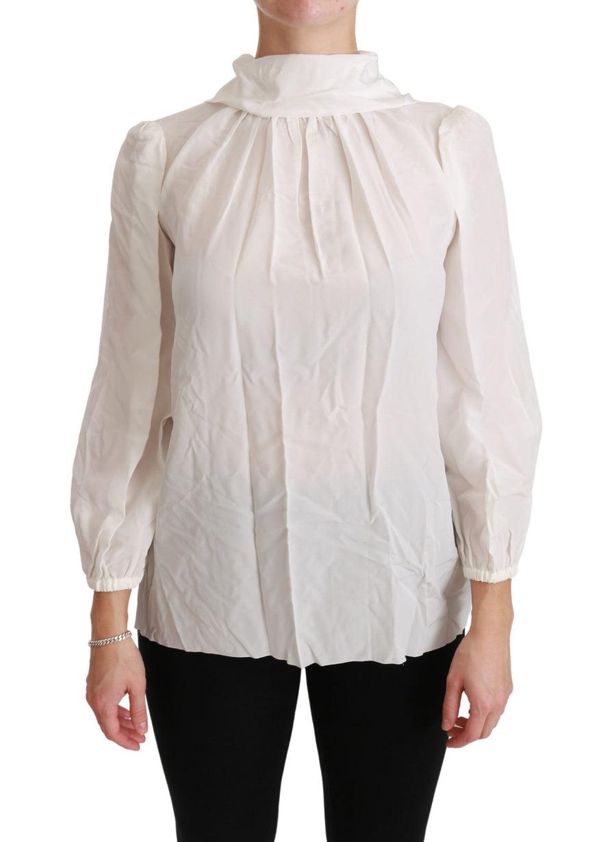 Dolce & Gabbana 100% Silk blouse in white