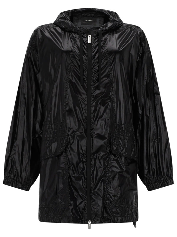Parka Short Black Polyamide Jacket