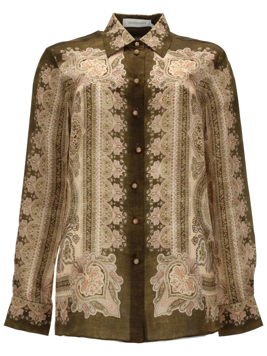Silk Shirt Luna Green