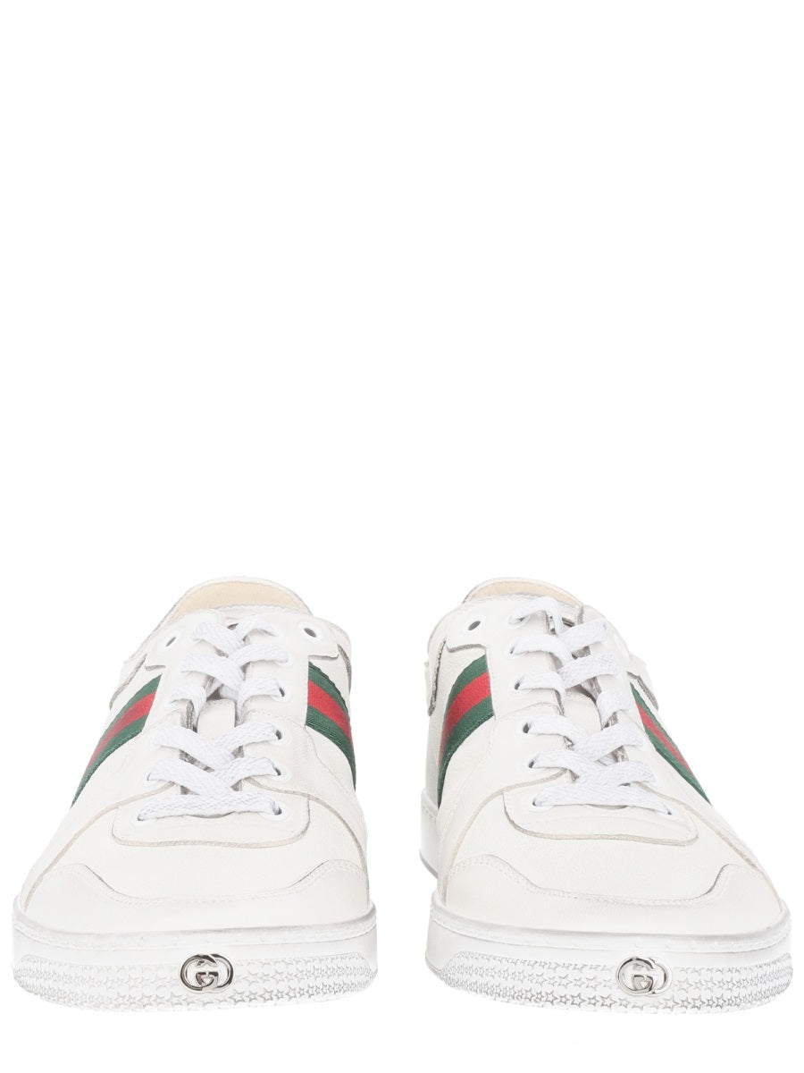 Sneakers Stretch White Lamb Leather Trainers