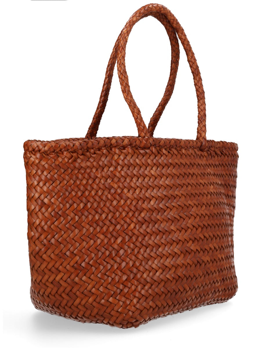 Shoulder Bag Grace Basket Brown Leather