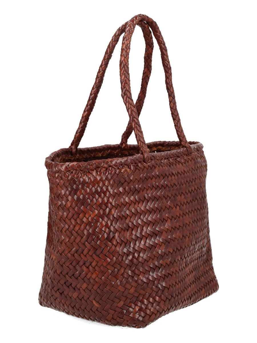 Shoulder Bag Grace Basket Brown Leather
