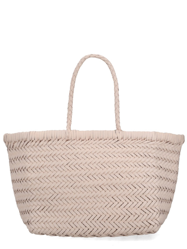 Handbag Triple Jump Beige Leather Handbags
