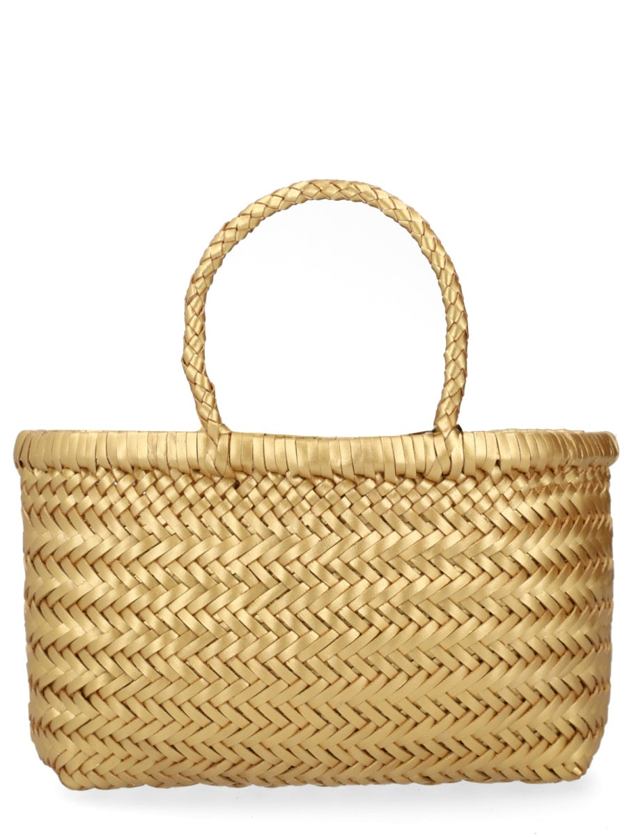 Handbag Flat Gora Mini Gold Leather Handbags