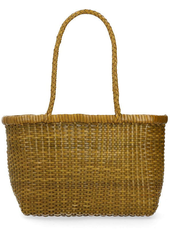 Shoulder Bag B Weave Green Leather