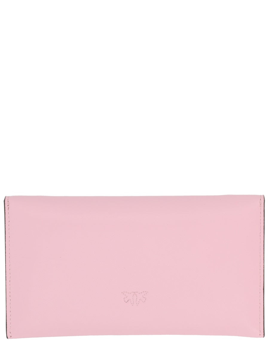 Shoulder Bag Con Logo Pink Cow Leather