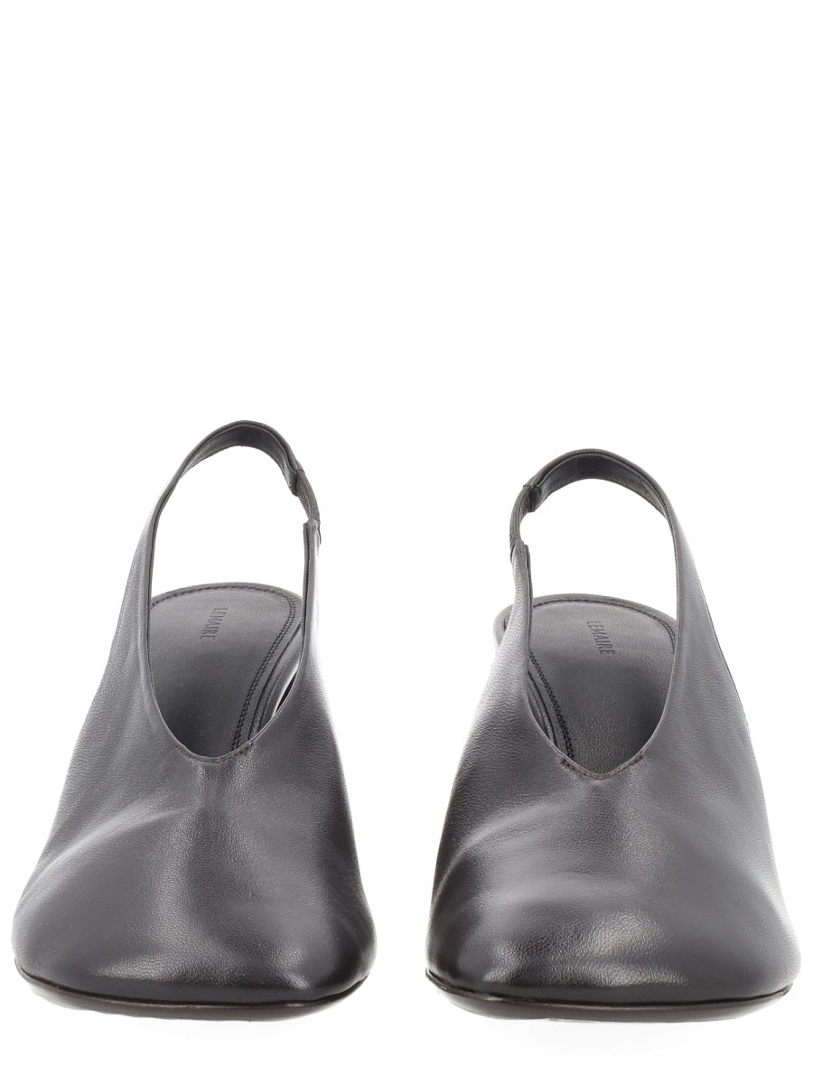 Slingback Glove Brown Leather Lamb Shoe