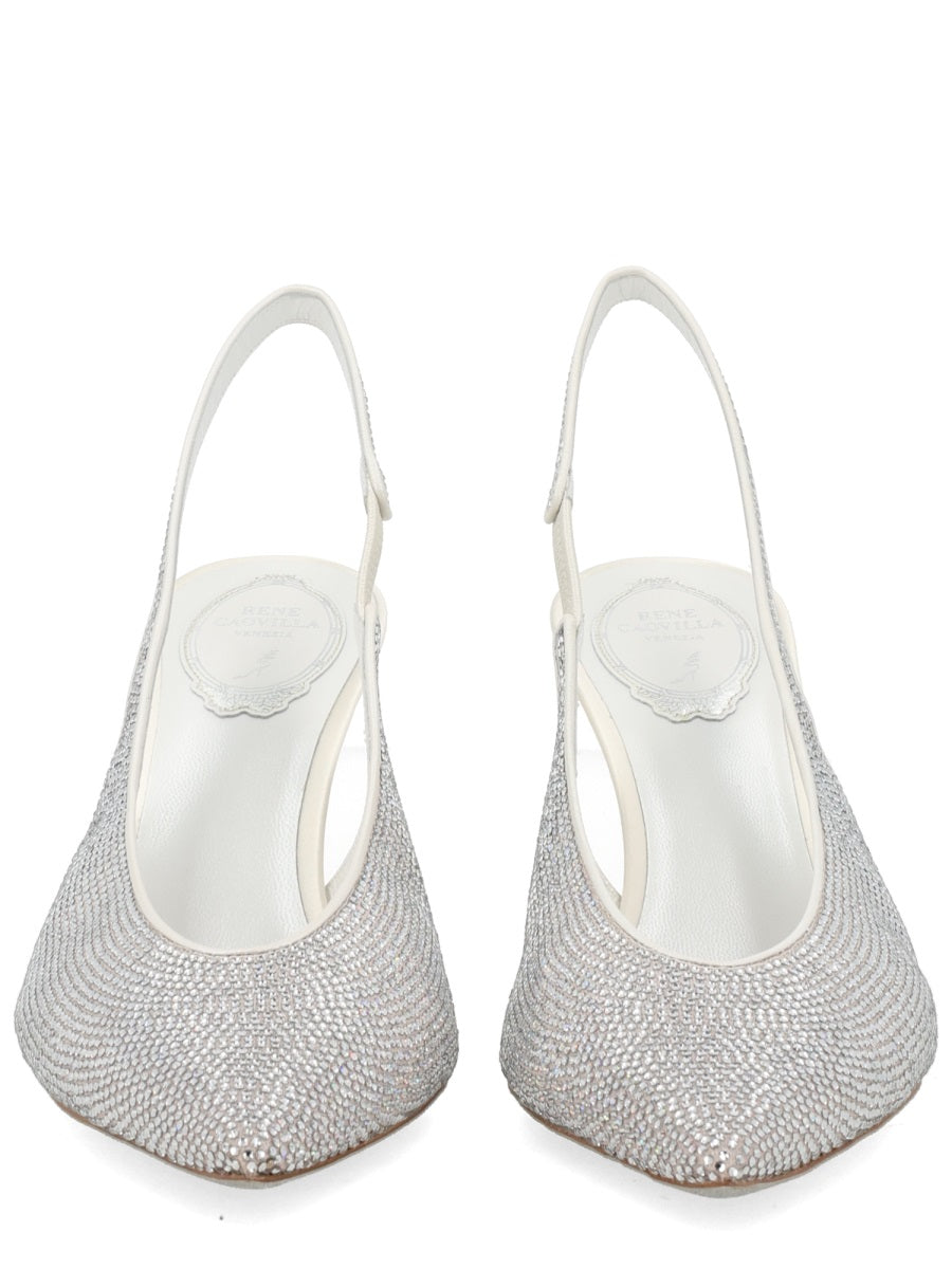 Slingback Jinny Silver Polyamide Shoe