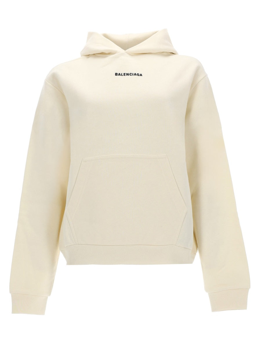 Cotton Logo Sweatshirt Ivory Sweatshirts