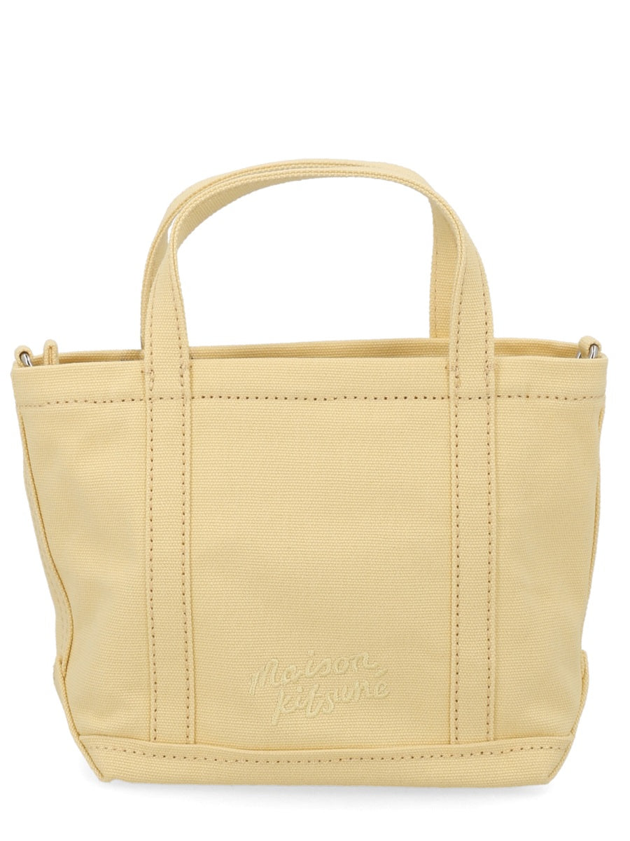 Tote Bag Fox Head Beige Cotton Handbags