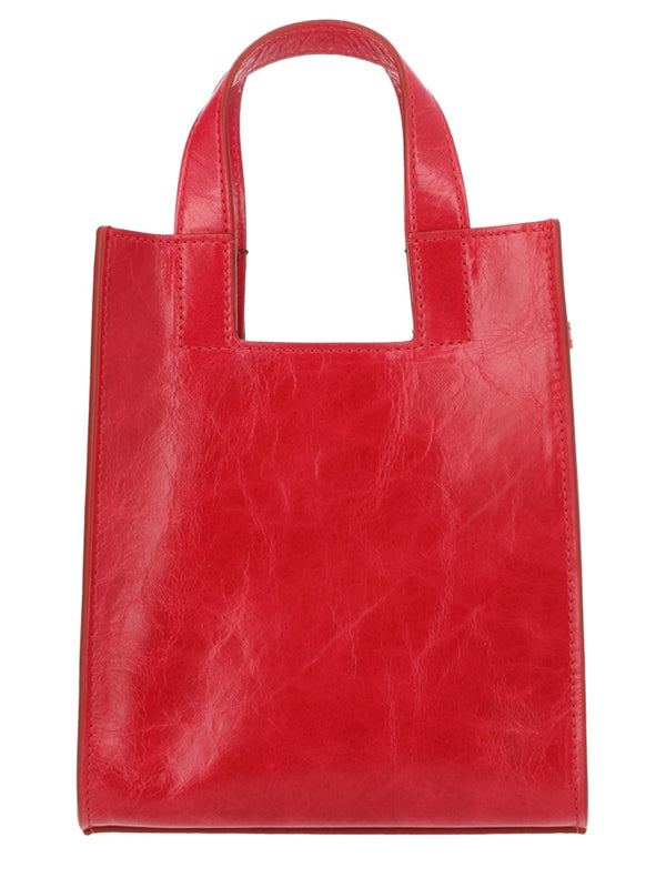 Tote Bag Easy Red Bovine Leather Handbags