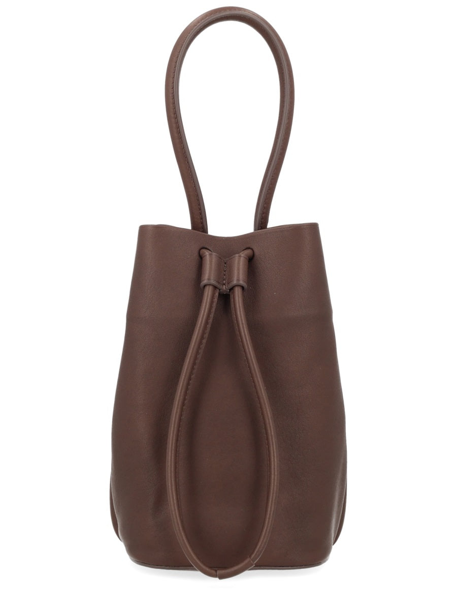 Leather Bucket Bag Brown Handbags