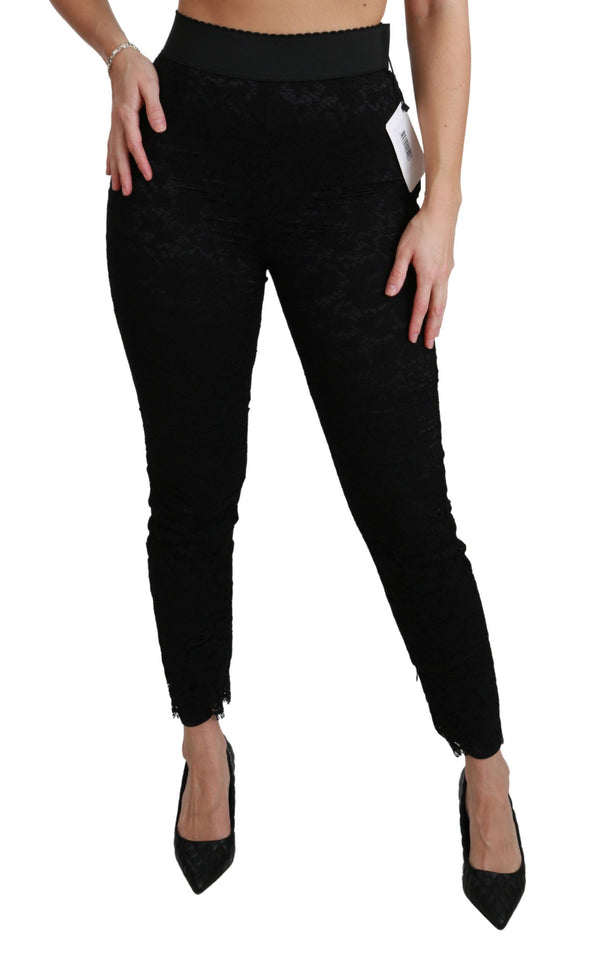 Dolce & Gabbana 46% Cotton leggings in black