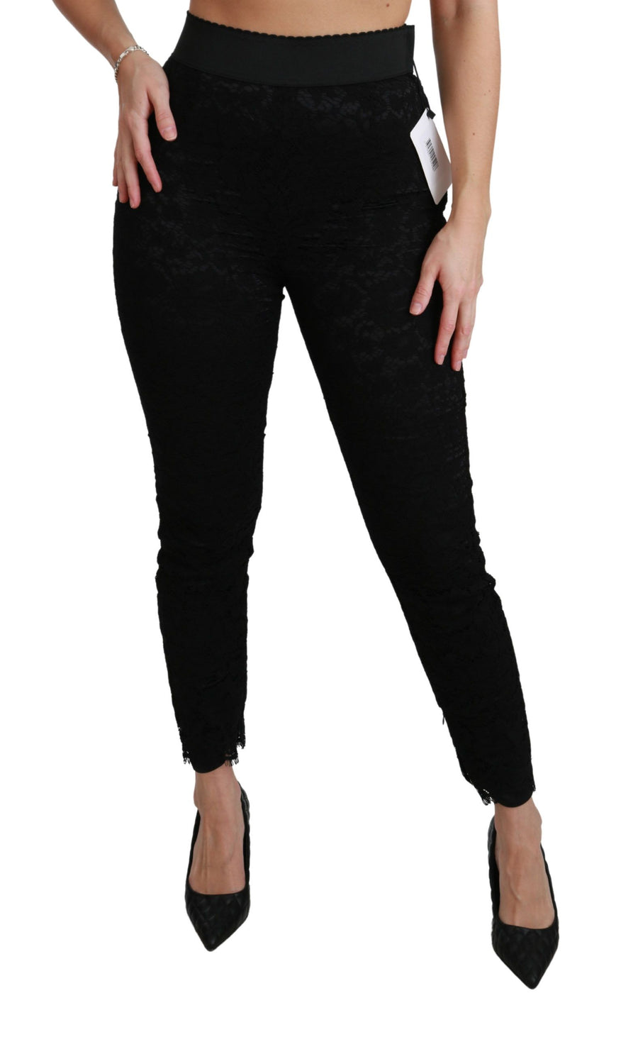 Dolce & Gabbana 46% Cotton leggings in black