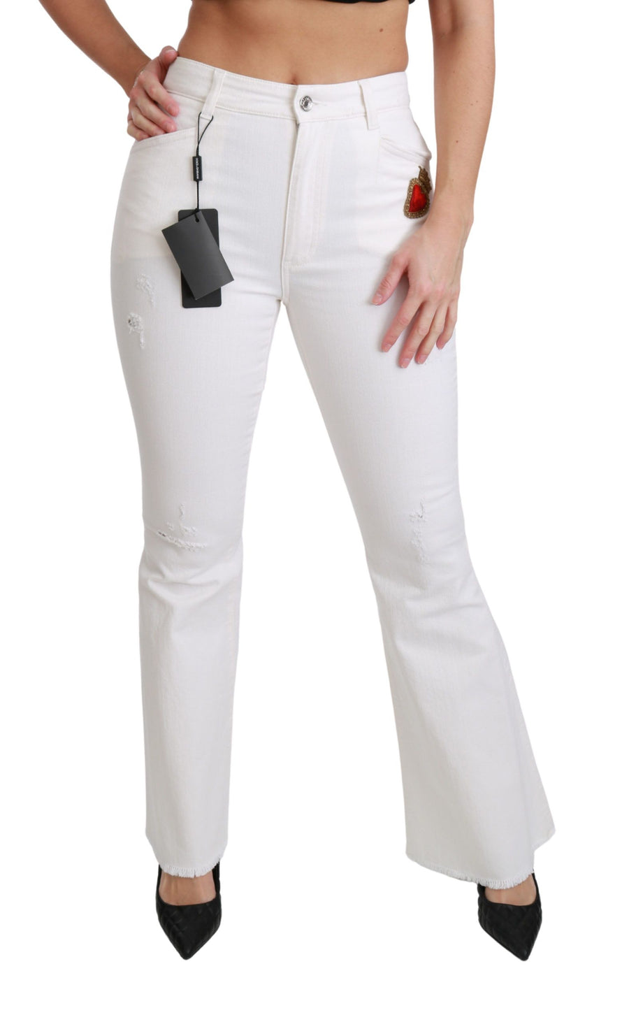 Dolce & Gabbana 96% Cotton jeans in white
