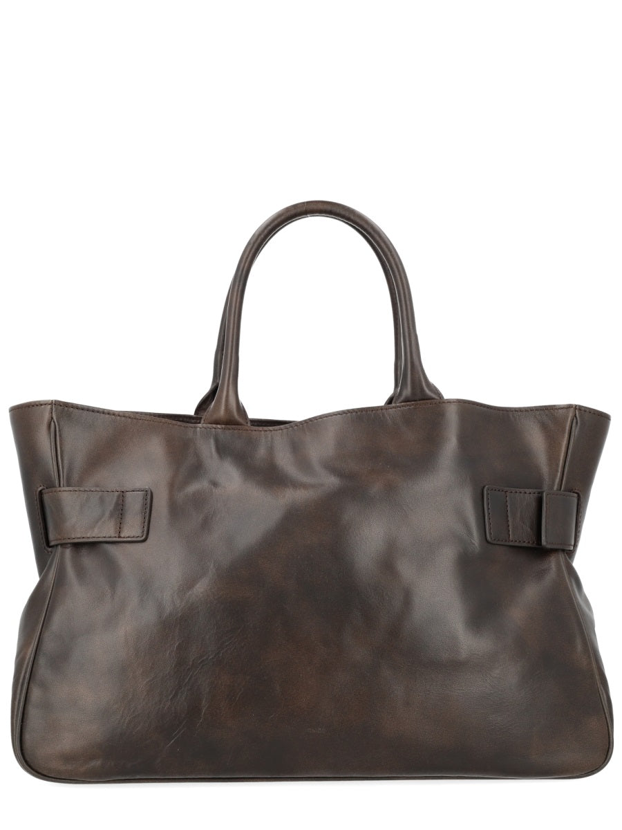 Tote Bag Brocle Brown Leather Cow Handbags