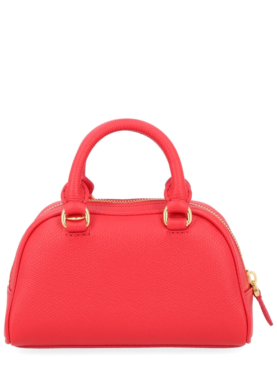 Mini Bauletto Vlogo Signature Red Leather Bag Handbags