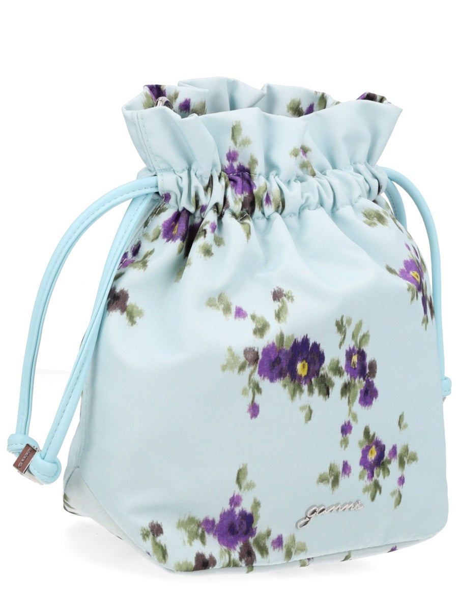 Printed Nylon Pouch White Recycled Polyamide Clutch Bags