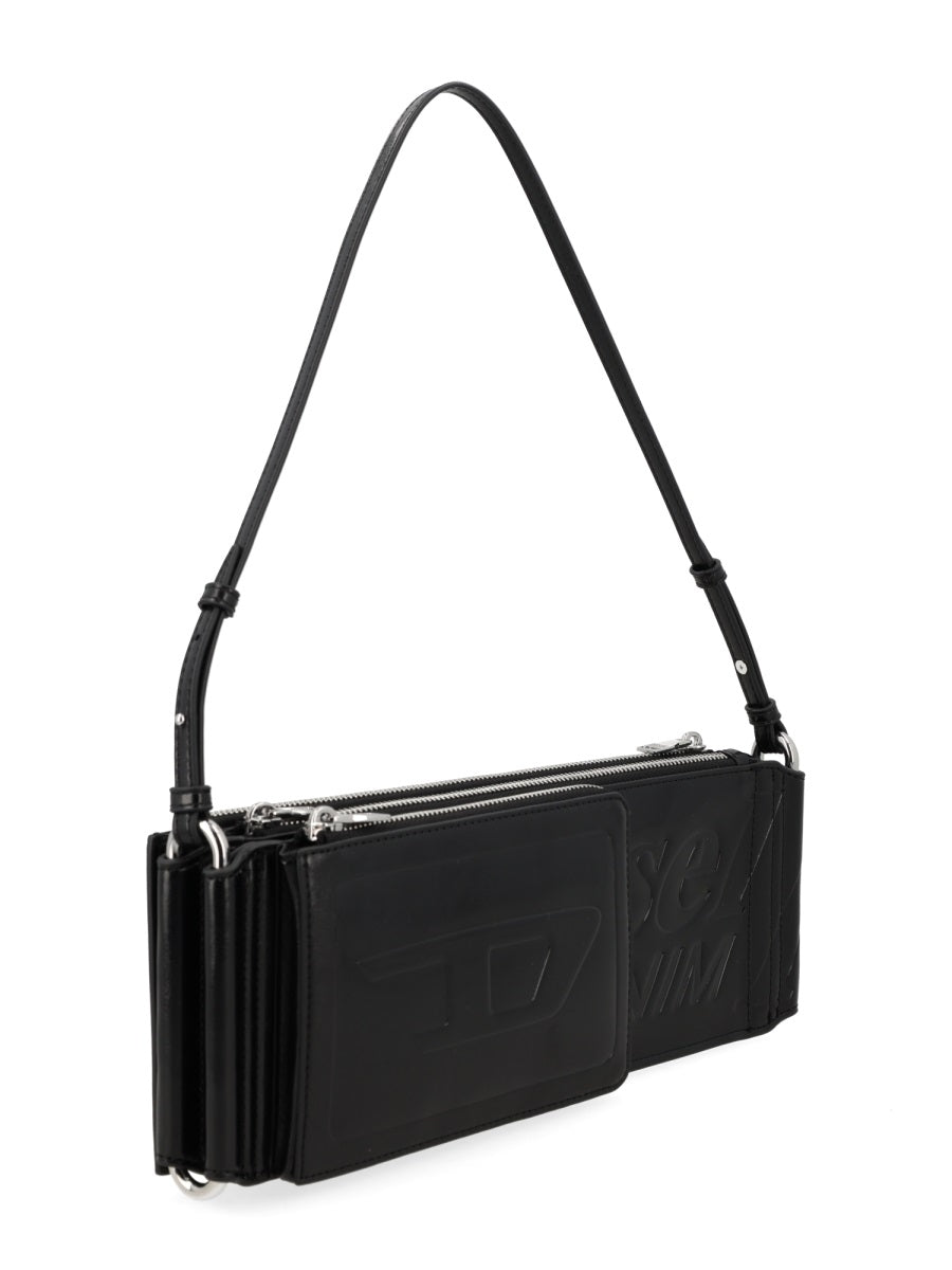 Shoulder Bag Flag-D Black Polyurethane