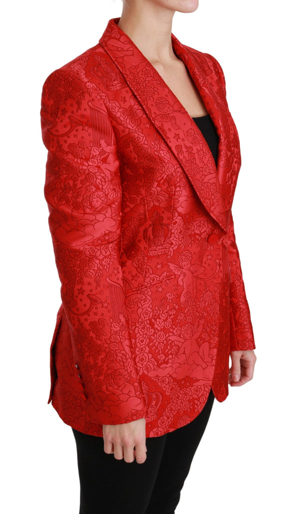 Dolce & Gabbana 100% Polyester; Lining: 94% Silk blazer in red