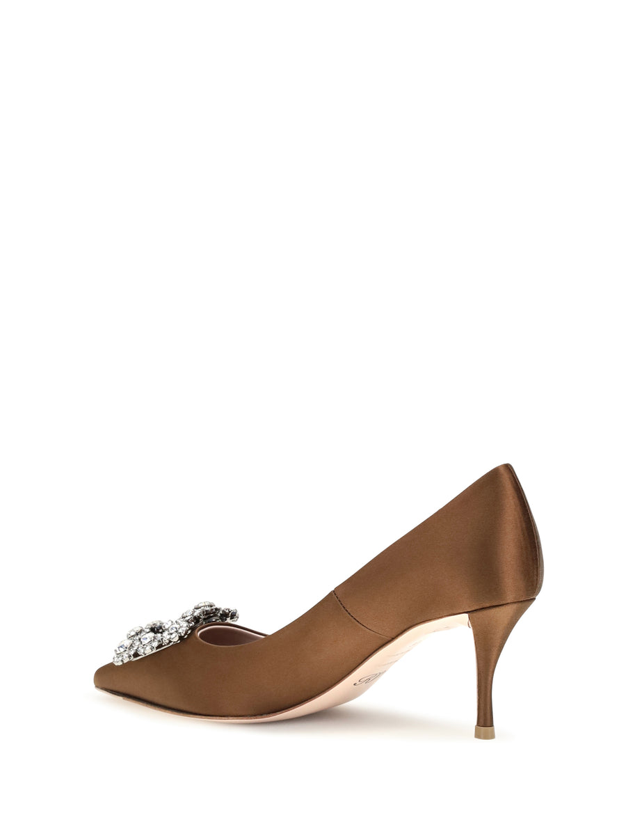 Satin Pumps Efflorescence Cacao Silk