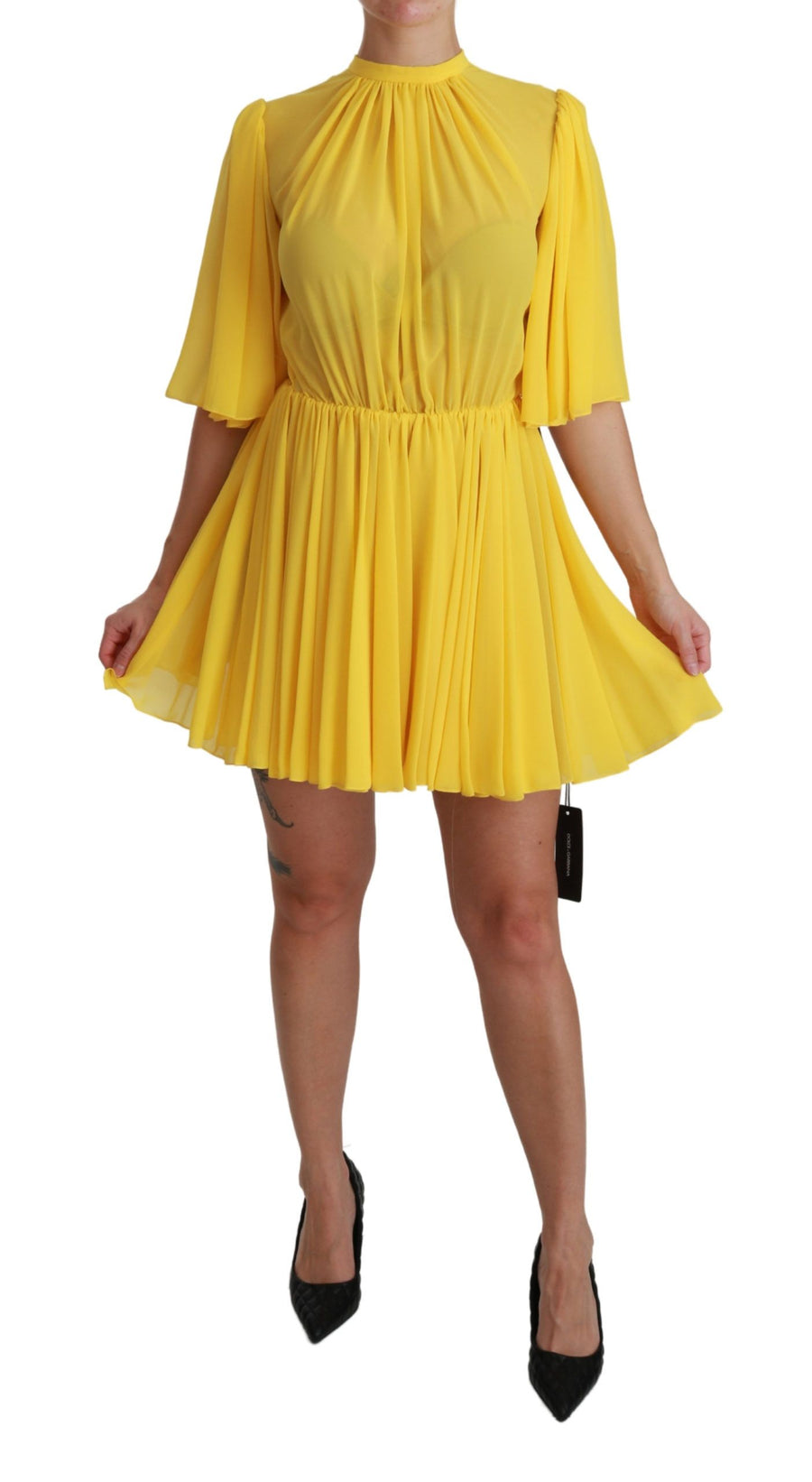 Dolce & Gabbana 100% Silk dress in yellow